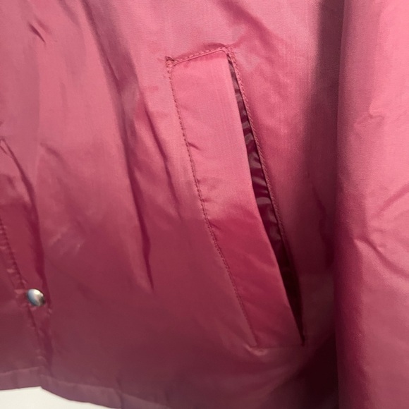 Vintage Weather Breaker Tall Coach Jacket Maroon 90s Mens small - Picture 4 of 6